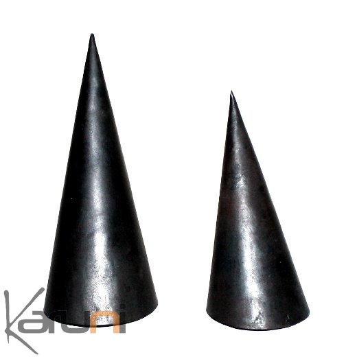 Madagascar Single Cone Metal Recycled Ring Holder Single 6 or 8 cm Set of 5