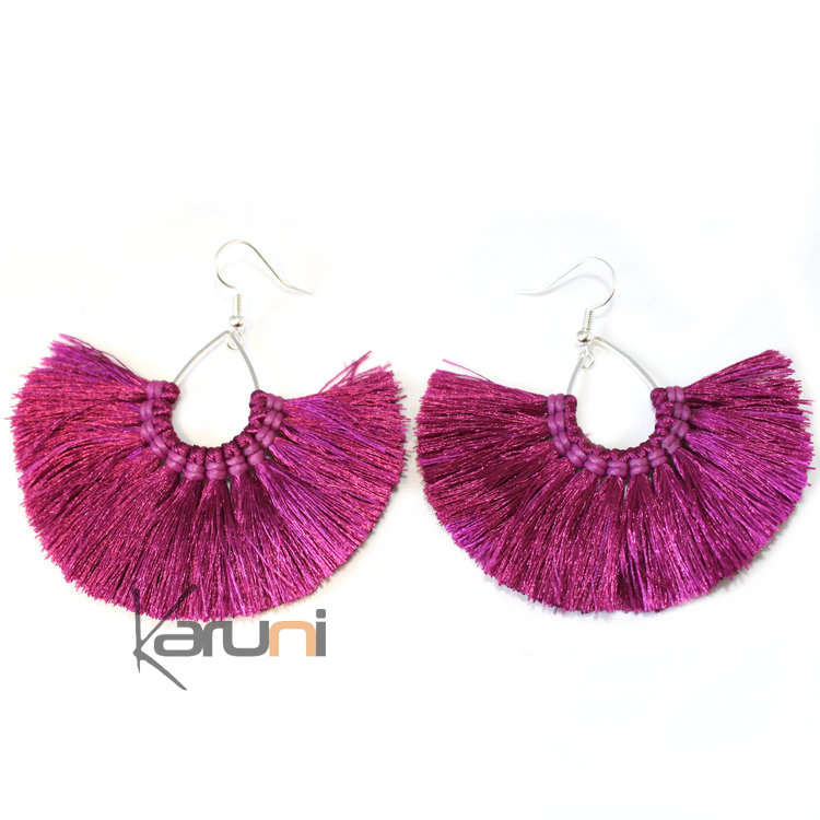 Purple Yarns Fancy Thai Earrings 4014