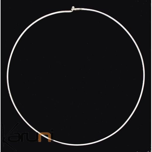 Ethnic Jewelry Choker Necklace in Sterling Silver Thin Stiff Tuareg Tribe Design