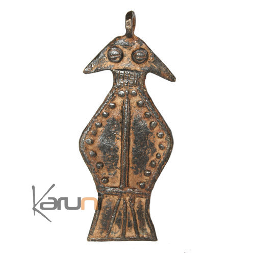  African Dogon Art Bronze Pendant Amulet Ethnic Sculpture Africa 21 Bird