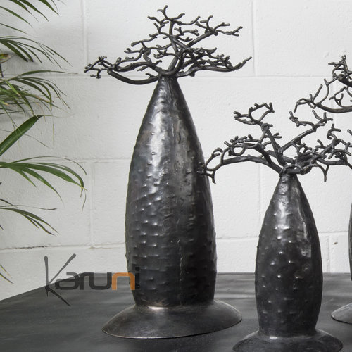 Jewelry Tree Baobab design jewelry holder 40/45 cm recycled metal Madagascar