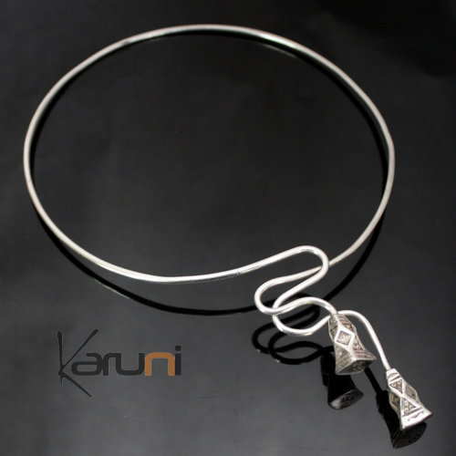 01 Tesibit Snake Silver Choker Necklace