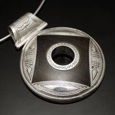 Ebony sterling silver pendant