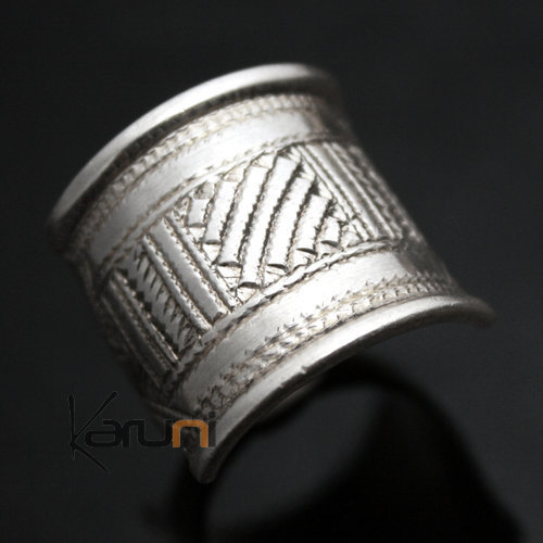 Ethnic Signet Ring Sterling Silver Jewelry Engraved Men/Women Tuareg Tribe Design 13