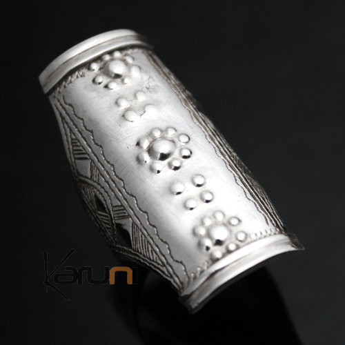 Ethnic Signet Ring Sterling Silver Big Jewelry Sun Men/Women Tuareg Tribe Design 04