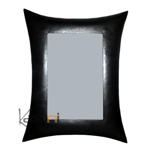 rectangle mirror curved recycled metal Madagascar 60 cm x 80 cm