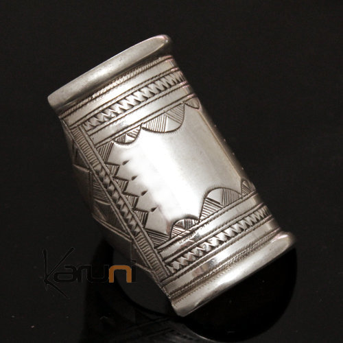 Ethnic Signet Ring Sterling Silver Big Jewelry Men/Women Tuareg Tribe Design 06