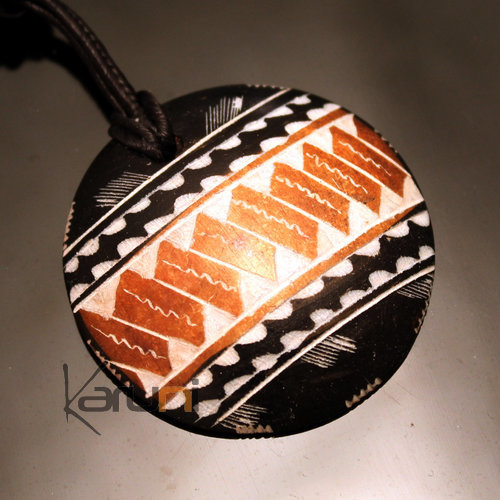 Ethnic Tuareg Jewelry Necklace Pendant Soap Stone Engraved 62 Niger Circle