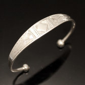Ethnic Bracelet Sterling Silver Jewelry Engraved Large Kid/Baby Tuareg Tribe Design 07