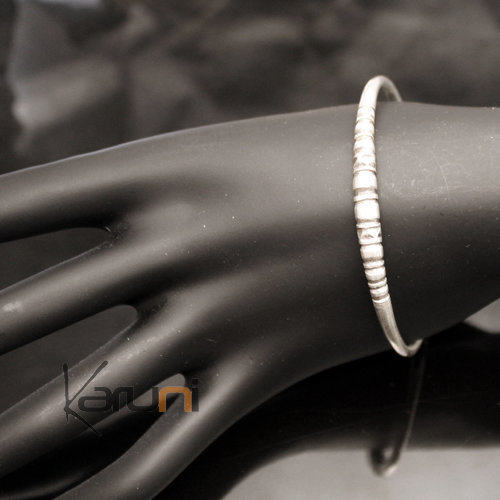 Ethnic Bracelet Sterling Silver Jewelry Round Beaded Men/Women Tuareg Tribe Design 02 b