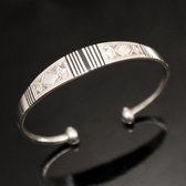 Ebony sterling silver bracelet