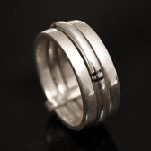 3 silver rings
