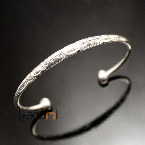 Ethnic Bracelet Sterling Silver Jewelry Engraved Angle Men/Women Tuareg Tribe Design 11