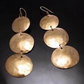 Fulani Earrings Plated Silver 3 Petals African Ethnic Jewelry Mali