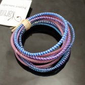 Flip Flop Ethnic African jewelry Plastic Bracelets Jokko Recycled Fair Trade Men Women Children 37 Blue/Mauve Purple (x12)
