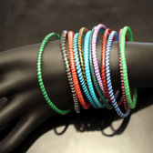 Flip Flop Ethnic African jewelry Plastic Bracelets Jokko Recycled Fair Trade Men Women Children 40 Multicolor Dark (x12) b
