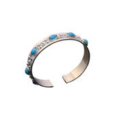 Nigerian Turquoise Silver Bracelet 01 /1