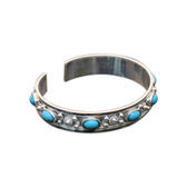 Nigerian Turquoise Silver Bracelet 01 /2