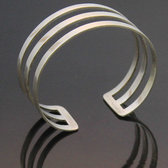 3 lines silver bracelet
