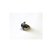 Tuareg Ethnic Jewelry Engraved Silver Ring Turquoise Stone