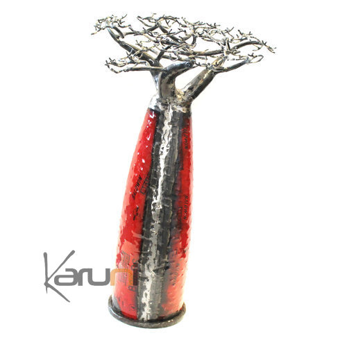 Jewelry Tree Baobab design jewelry holder 50 cm recycled metal Madagascar