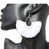 White fancy earrings