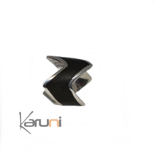 Silver Ebony ring , Karuni design