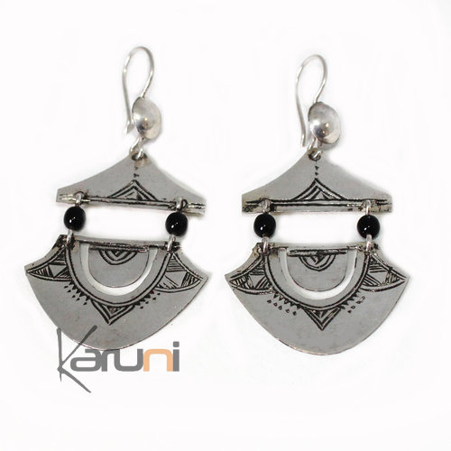 Berber Earrings Engraved Silver 4003