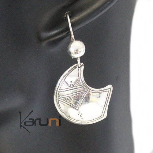 Engraved Silver Earrings 5041