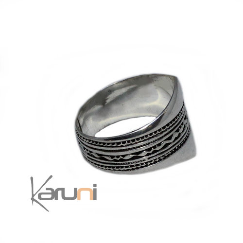 Engraved Sterling Silver Ring 1076