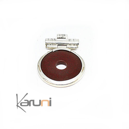 Necklace Pendant Sterling Silver Red Agate 7049