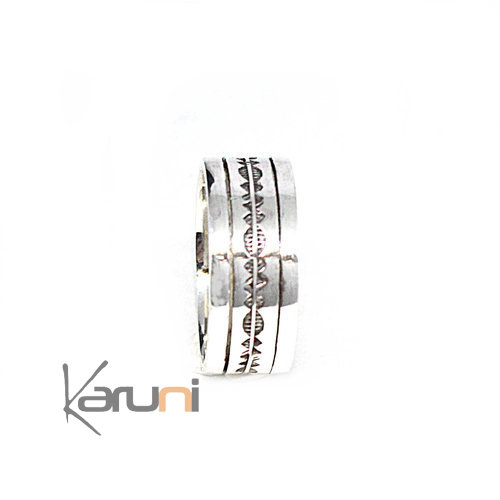 Anti stress sterling silver ring