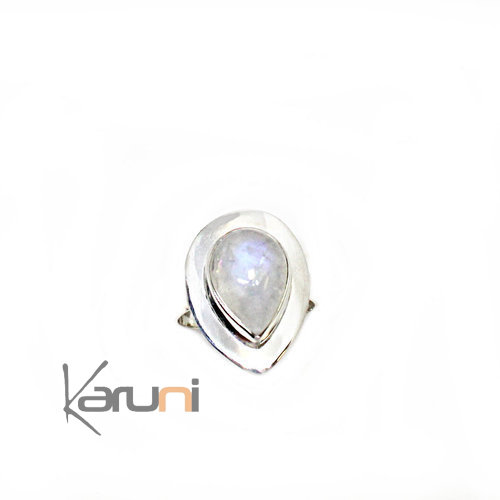 925 sterling silver moon stone ring