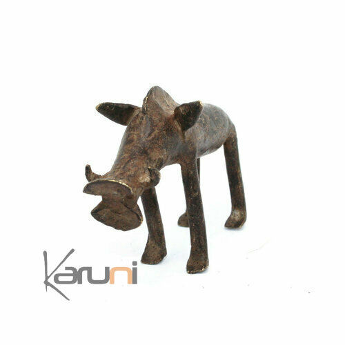 Dogon art bronze warthog