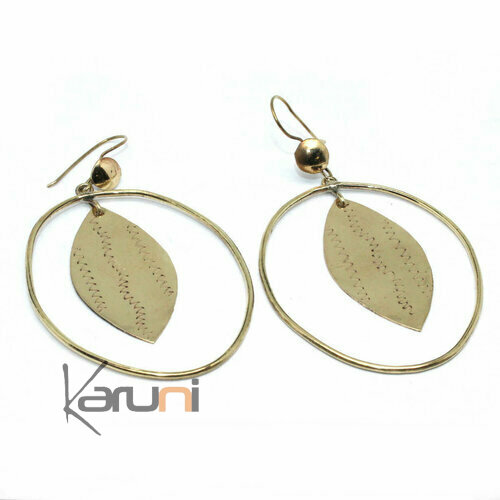 Golden Bronze Earrings hoop