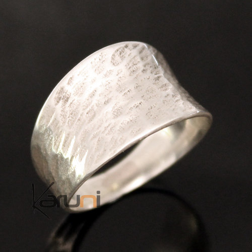 Ethnic Jewelry Ring Sterling Silver Hammered Tuareg Tribe Design KARUNI b