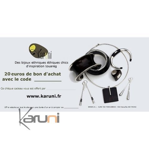 Gift Cards Online Jewelry Home Decor Karuni Store 20 euros