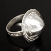 Ethnic Dome Ring Jewelry Sterling Silver Tuareg Tribe Design KARUNI  02 