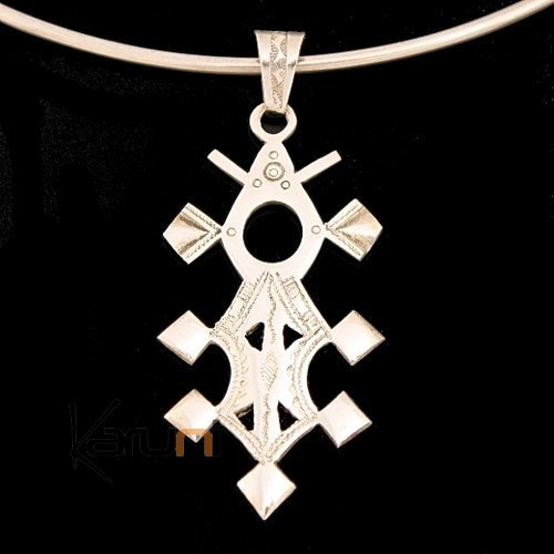 African Southern Cross Necklace Pendant Sterling Silver   from Tillya Niger Tuareg Tribe Design 1