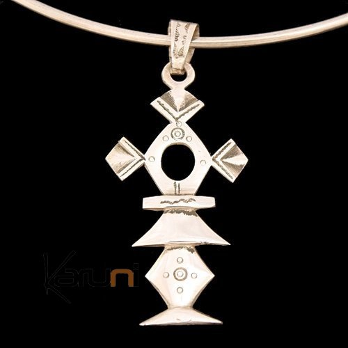 African Southern Cross Necklace Pendant Sterling Silver   from Tiachmert Niger Tuareg Tribe Design 1