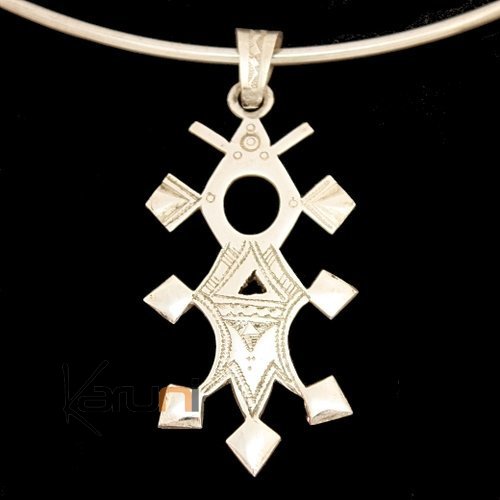 African Southern Cross Necklace Pendant Sterling Silver   from Bilma Niger Tuareg Tribe Design 2