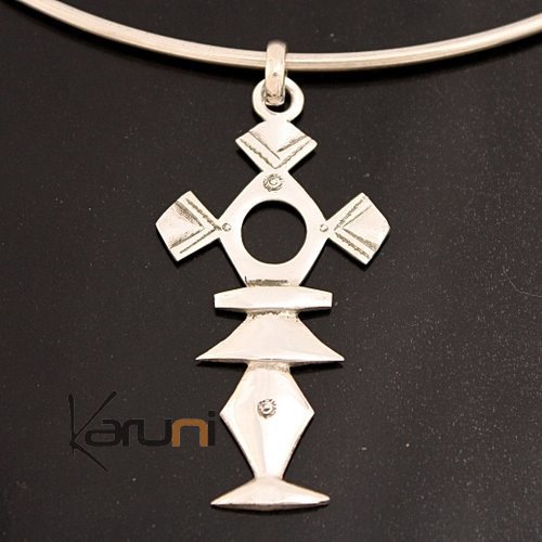 African Southern Cross Necklace Pendant Sterling Silver   from Tiachmert Niger Tuareg Tribe Design 2