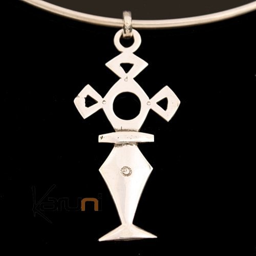 African Southern Cross Necklace Pendant Sterling Silver   from In Wagar Niger Tuareg Tribe Design 2