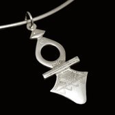 African Southern Cross Necklace Pendant Sterling Silver Ethnic Jewelry from Timia Niger Tuareg Tribe Design  KARUNI 