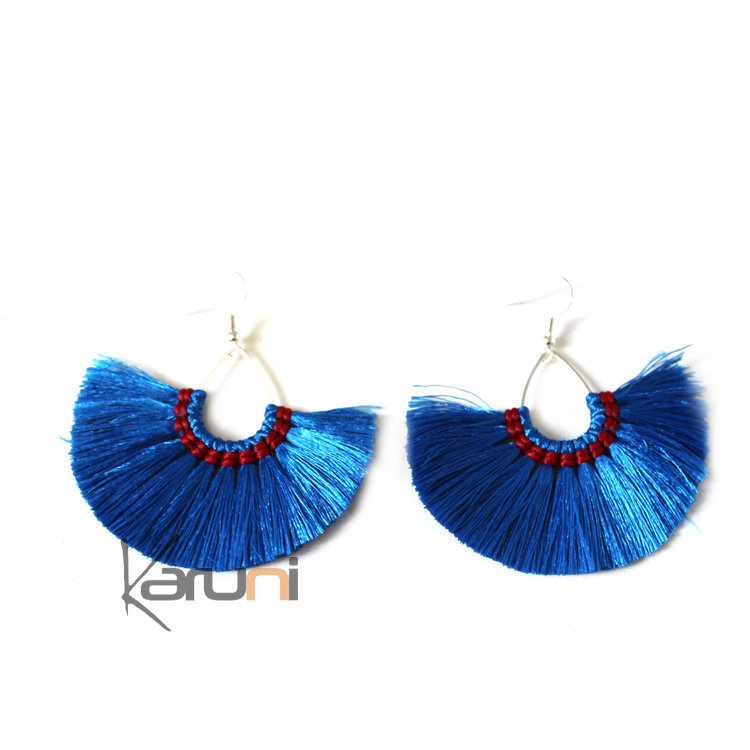 Blue Yarns Fancy Thai Earrings 4019