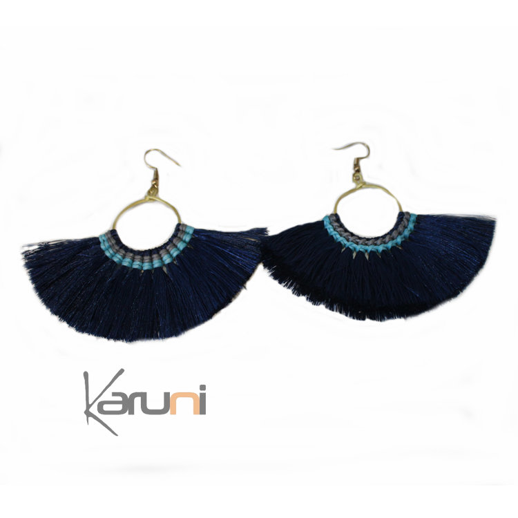 Blue Yarns Fancy Thai Earrings 4021
