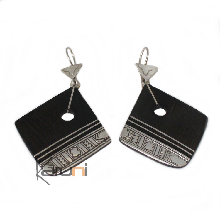 Ethnic Earrings Sterling Silver Jewelry Ebony 5039
