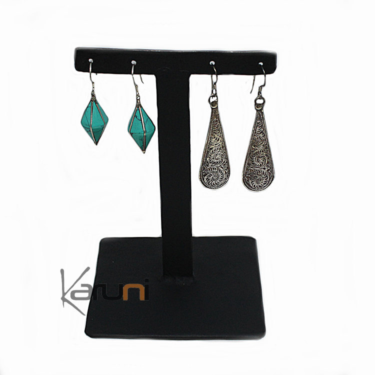 Double T Metal Recycled Earrings Holder