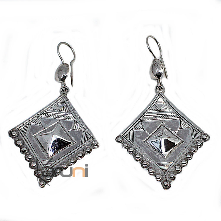 Ethnic Earrings Sterling Silver Berber 5051