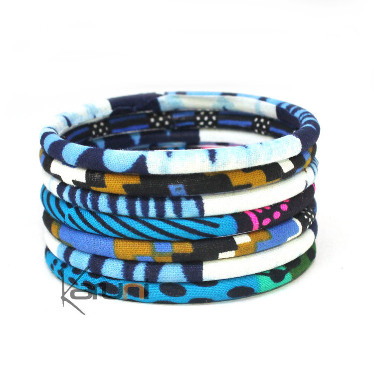 Mix Blue Wax Bracelets